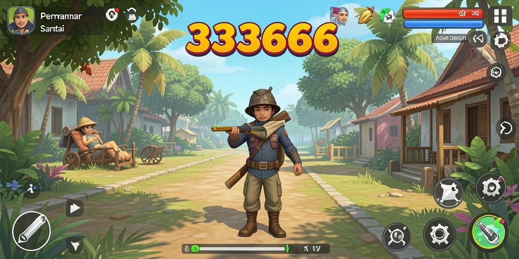 Tampilan gameplay seru dan santai dari 333666.