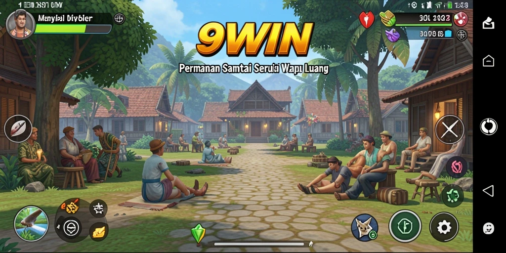 Screenshot menunjukkan gameplay <strong>9WIN</strong> yang seru dan penuh warna.