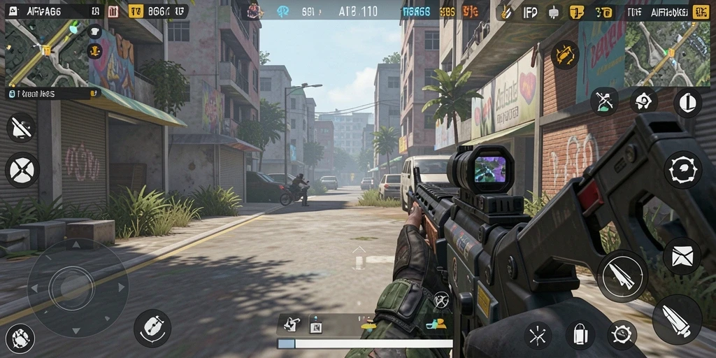 Tangkapan layar gameplay AIFA66 dengan aksi pertempuran yang intens.