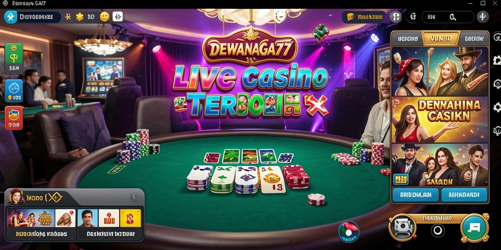 Gameplay Live Casino DEWANAGA77 yang mendebarkan dan interaktif.