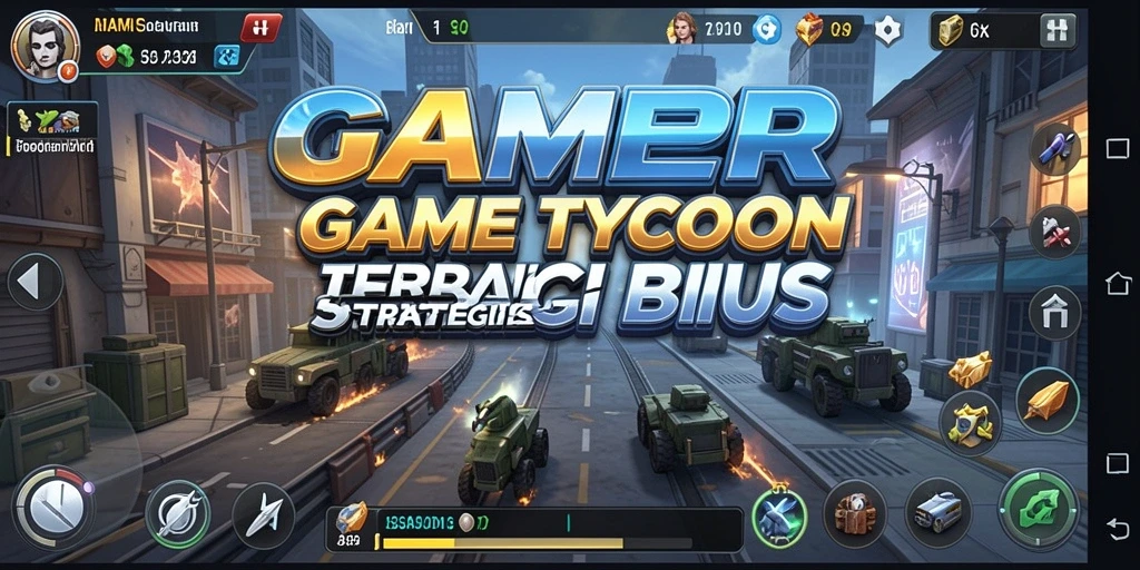 Screenshot GAMERP menunjukkan pengalaman mendalam dalam mengelola bisnis Tycoon.
