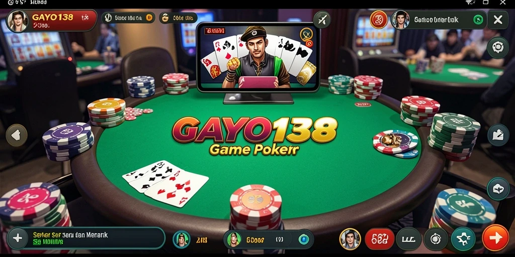 Screenshot gameplay GAYO138 menampilkan aksi poker yang seru.