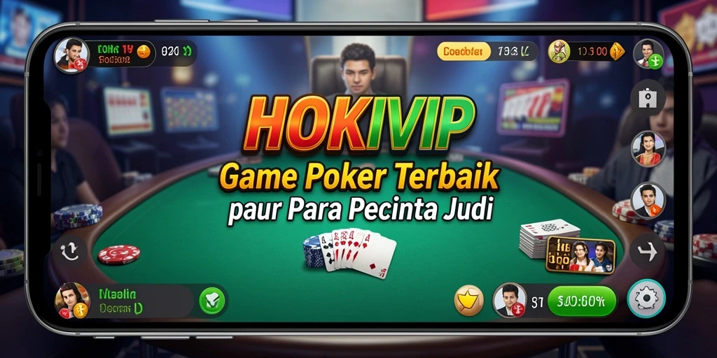 Tampilan gameplay HOKIVIP yang menegangkan dengan aksi Poker seru.