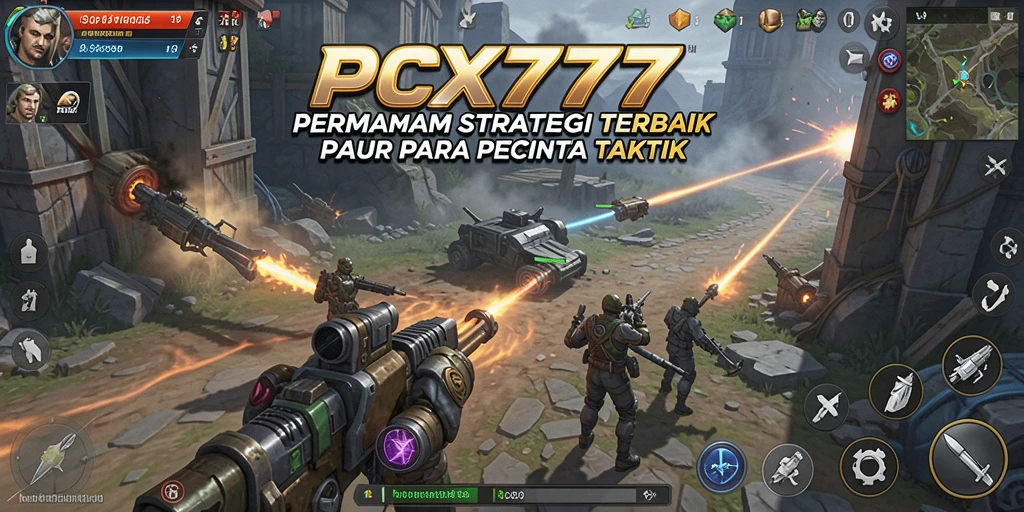 Tangkapan layar PCX777 menampilkan aksi strategi menegangkan.
