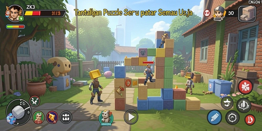 Screenshot ZK3 menampilkan gameplay puzzle yang menarik dan menantang.