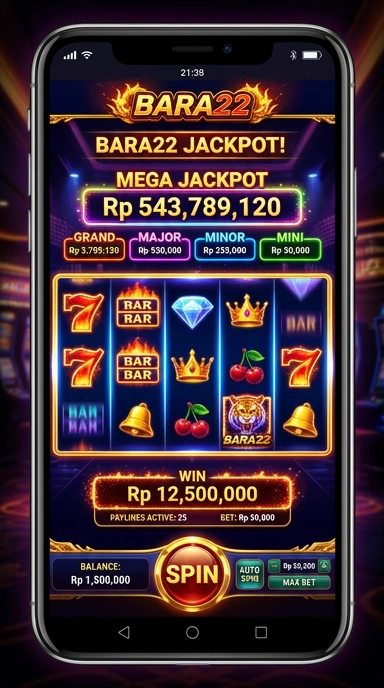 Tampilan antarmuka pengguna bara22 yang sederhana dan intuitif.